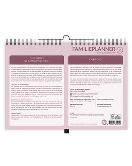 Achterzijde FamiliePlanner 2027