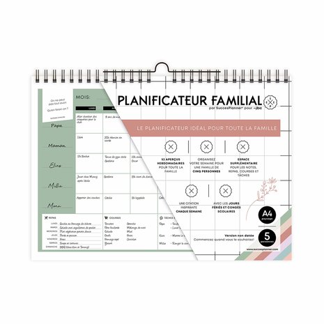 Planificateur familial X JBC en français - Non datée