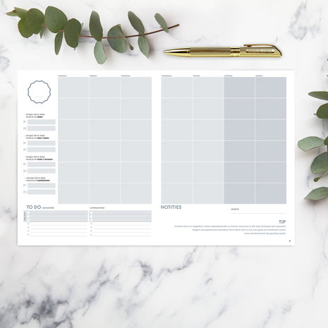  Ongedateerde Chocoladebruine SuccesPlanner