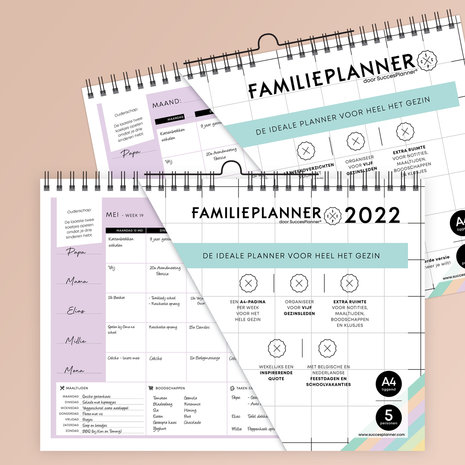   FamiliePlanner ONGEDATEERD voor 5 pers. (A4-formaat)