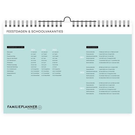   FamiliePlanner ONGEDATEERD voor 5 pers. (A4-formaat)