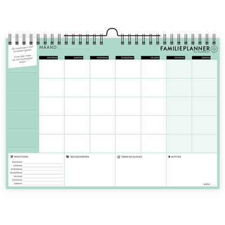   FamiliePlanner ONGEDATEERD voor 5 pers. (A4-formaat)
