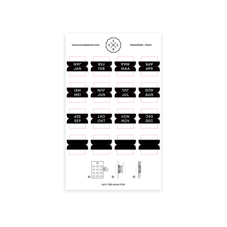 Zwarte maandtabs