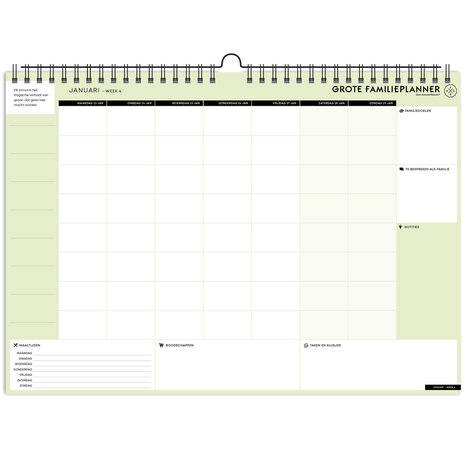 UITVERKOCHT | Grote FamiliePlanner 2023 voor 8 personen (A3-formaat)
