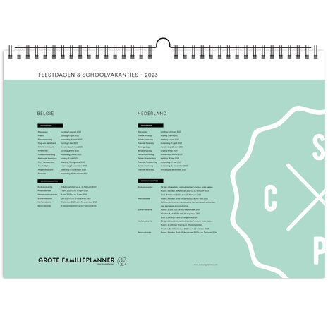 UITVERKOCHT | Grote FamiliePlanner 2023 voor 8 personen (A3-formaat)
