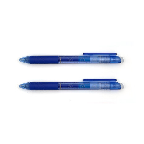 Uitwisbare pennen - duo 2 x blauw