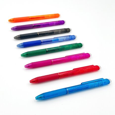 Uitwisbare pennen - duo oranje en paars