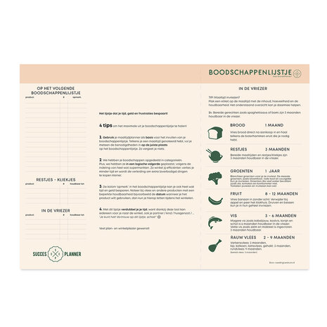 Boodschappenlijstje met Maaltijdplanner