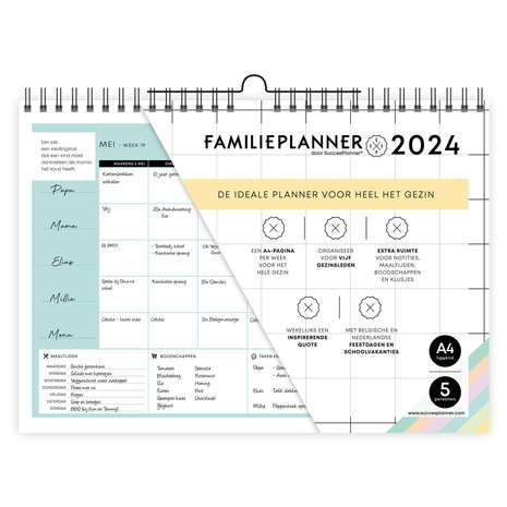 FamiliePlanner A4 2024 voorzijde