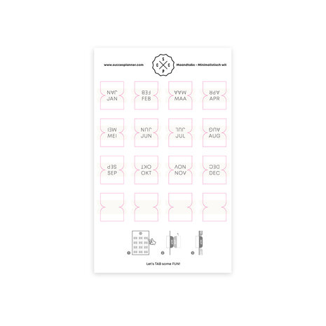 OPTIE - maandtabs minimalistisch wit