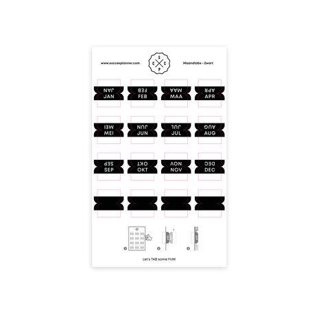 OPTIE - maandtabs zwart