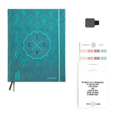 SuccesPlanner essentiell apfelblauw mit namen