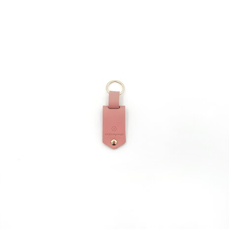 Roze sleutelhanger met initialen en fotohoudertje