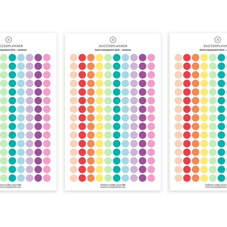 Semi-transparante dots rainbow