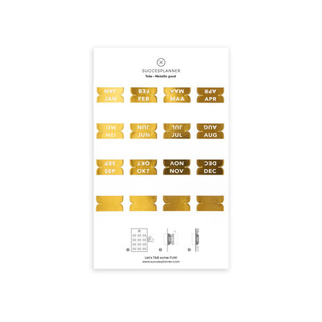 Metallic goud maandtabs