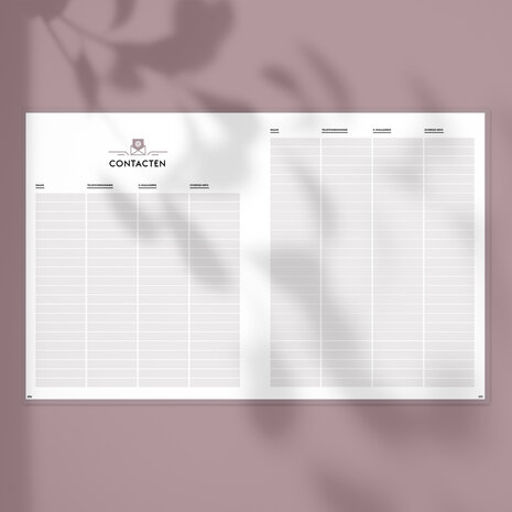       Ongedateerde Oudroze SuccesPlanner