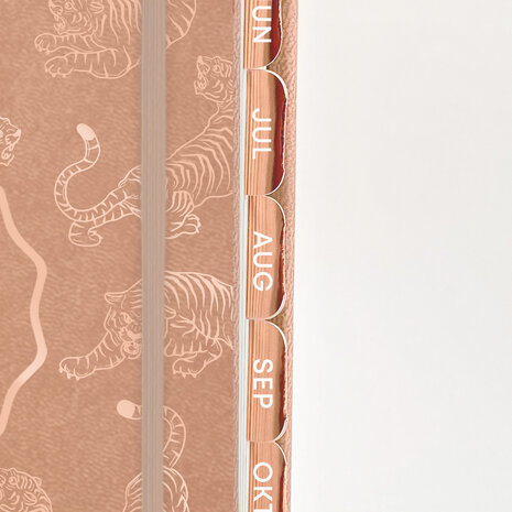 Maandtabs metallic roségoud