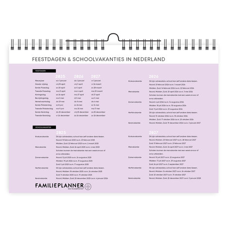 Ongedateerde FamiliePlanner