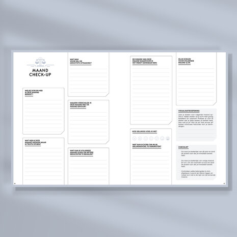Paarse Ongedateerde SuccesPlanner Maandcheck-up - terugblikken