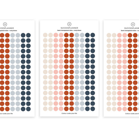 Rusty Blues dots stickerset