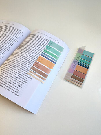 Focus Flags - gekleurde semitransparante sticky notes markeer klevers