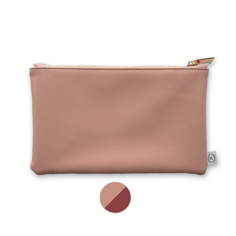     NIEUW | Blush & terracotta - dubbelkleurig pennenetui