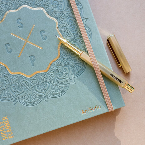     SET van rollerpen & Wonderpotlood in geborsteld goud