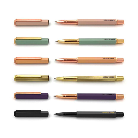 6 verschillende kleuren pennen