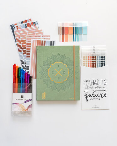 Colour coding set met een zen-groene SuccesPlanner