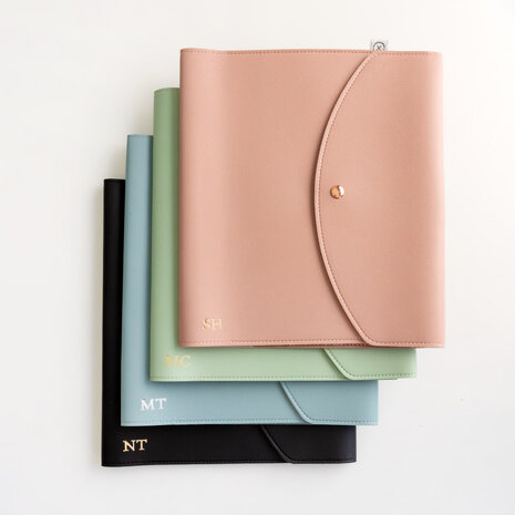 4 kleuren organisers, roze, blauw, groen en zwart