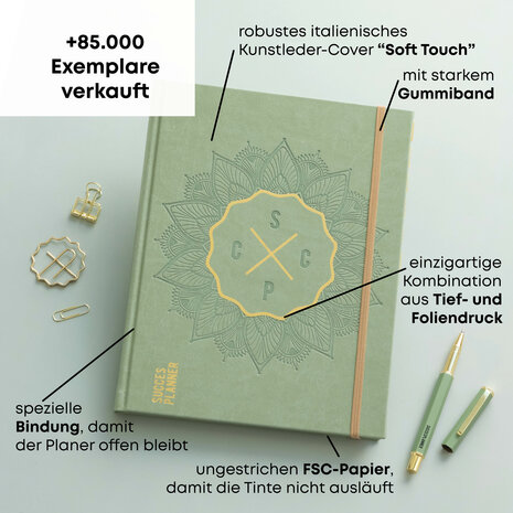 Terminplaner 2026 Zen-Grün SuccesPlanner