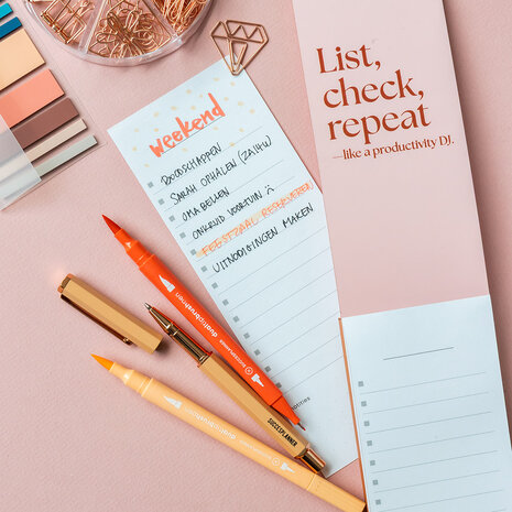                            NIEUW | To do-lijst Rosé roze