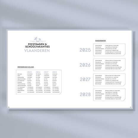Blush Ongedateerde SuccesPlanner Schoolvakanties NEderland 2025-2026-2027-2028