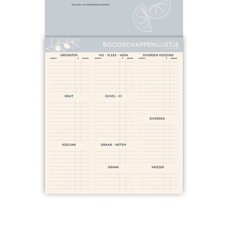                            PRE-ORDER | Boodschappenlijstje met maaltijdplanner