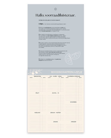 booschappenlijstje met maaltijdplanner