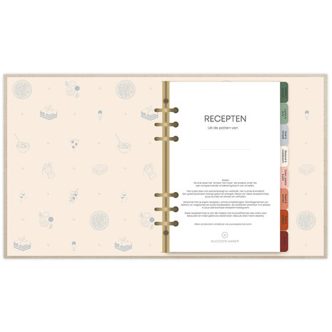 inhoud receptenmap met ringen