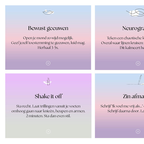 25 Mindfulness kaartjes met doosje en magneetsluiting affirmaties persoonlijke groei kwaliteitskaartjes quoates oefeningen