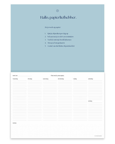 Planner deskplanner afscheurbaar