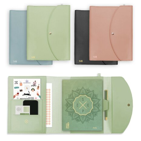 Zandkleurige organiser voor je agenda SuccesPlanner luxe schelpwit - klei kleur 