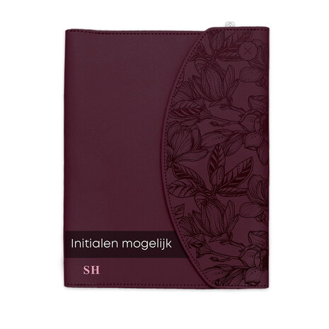 Plum organiser voor een planner - organisatiemap paars diepdruk luxeuitvoering 