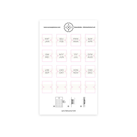 minimalistisch wit tabs