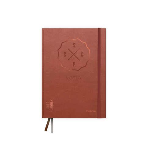 Terracotta met koperen folie notitieboek - bullet journal