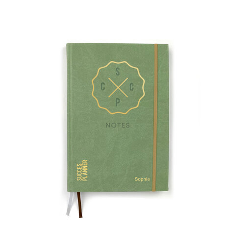 Zengroene met gouden folie notitieboek - bullet journal