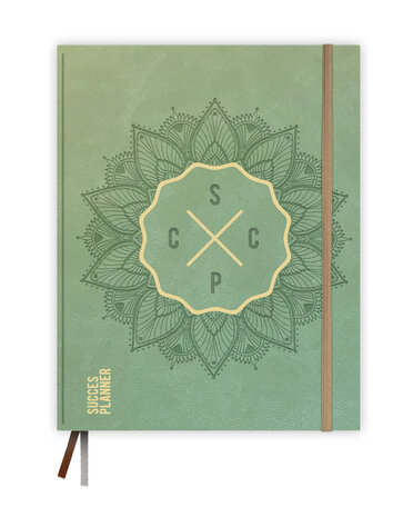 Zengroene SuccesPlanner met Mandala diepdruk en goudfolie