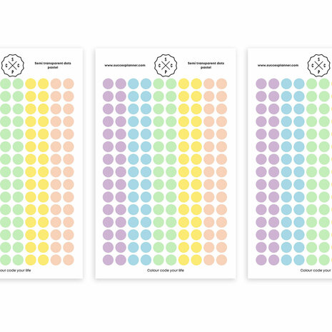 semi transparante dots - Pastel