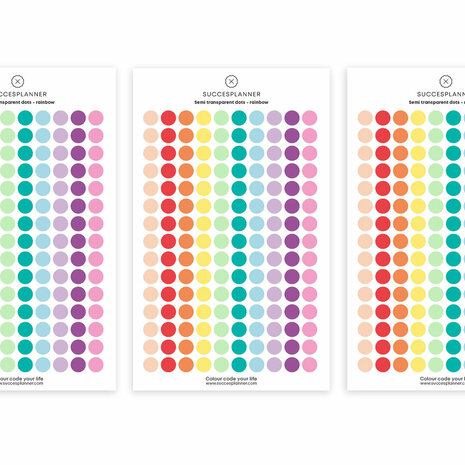 semi transparante dots - Regenboog