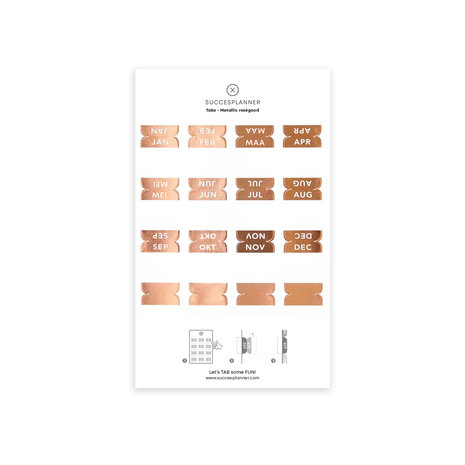 Maandtabs Metallic Ros&eacute; gold