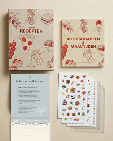 Receptenmap ringmap receptenboek Boodschappenlijstjje afscheurblok 