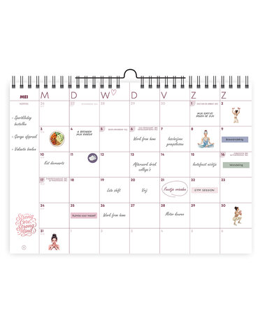 maandplanner wandkalender deskplanner