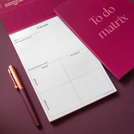 to do eisenhower matrix scheurblok